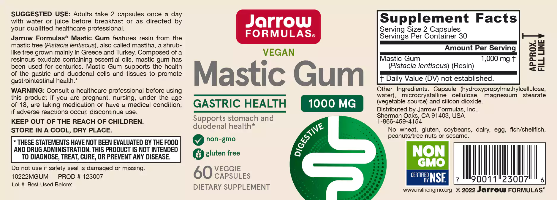 Amazing Formulas Mastic Gum 1000 mg Per Serving 60 Capsules -(Non