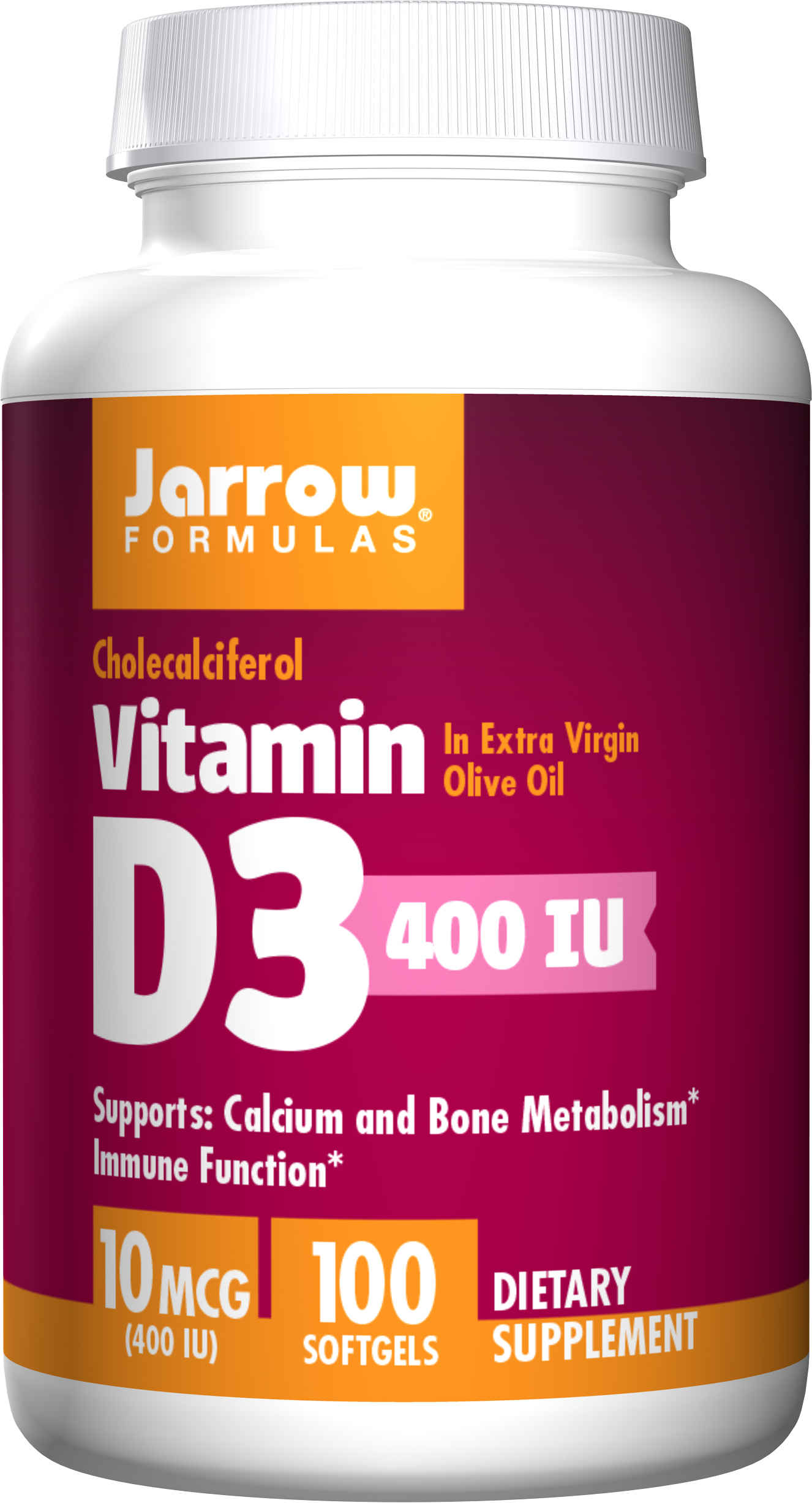 D3 - cholecalciferol for kids 400iu 100 softgels - 10mcg | Jarrow ...