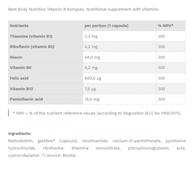 B - Vitamin B Komplex 100 Capsules - Triple Strength B-complex To ...